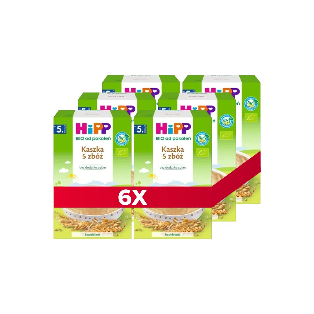 HiPP BIO od pokoleń kaszka 5 zbóż, 6 x 200 g