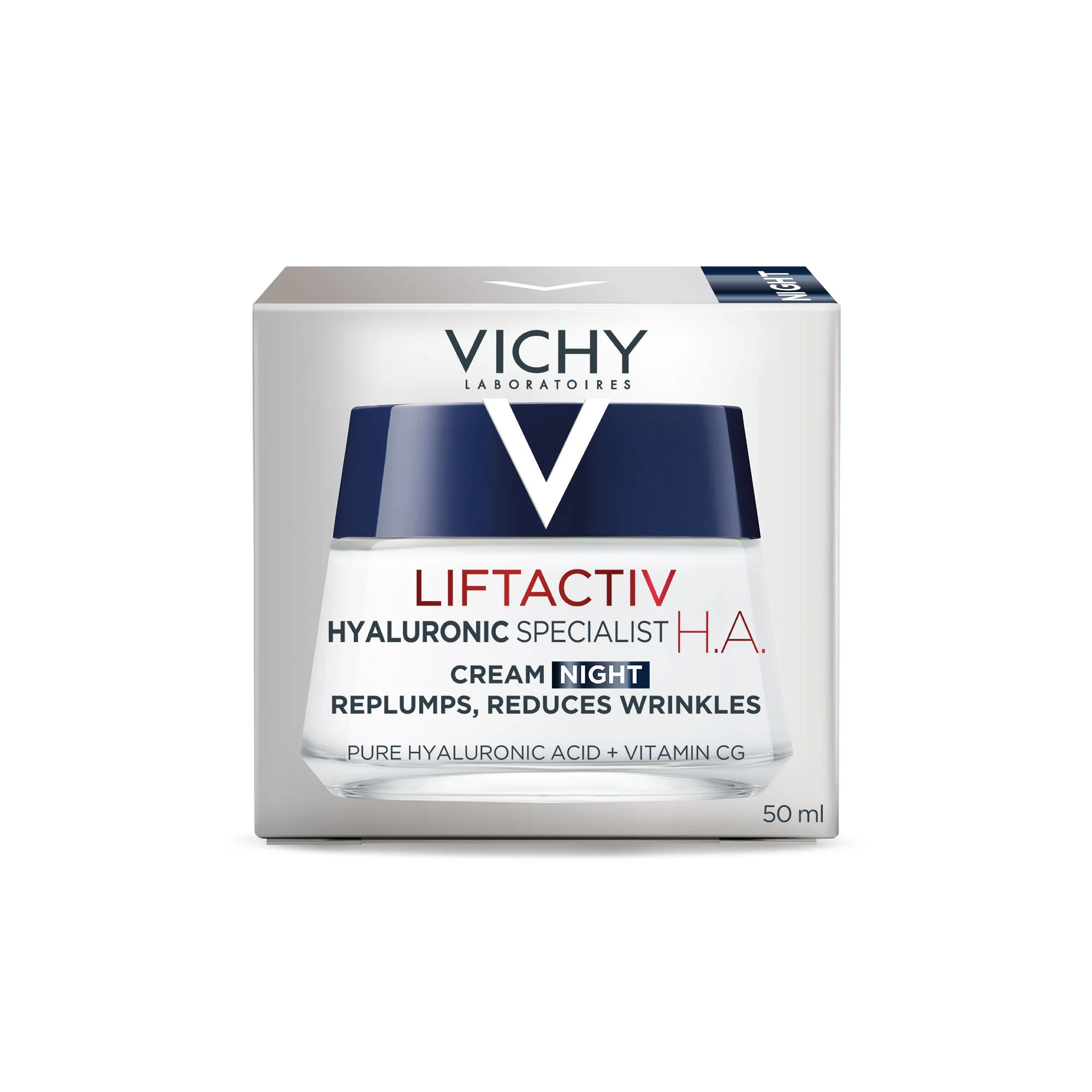 Vichy Liftactiv H.A. przeciwzmarszczkowy krem ujędrniający z kwasem hialuronowym na noc 50 ml