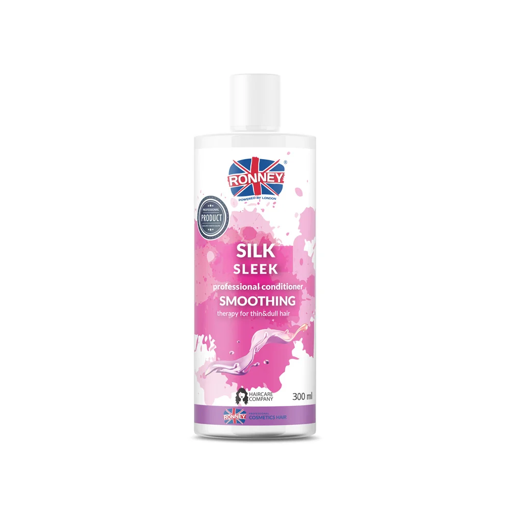 RONNEY Professional Conditioner Smoothing Silk Sleek Odżywka wygładzająca do włosów cienkich i matowych, 300 ml