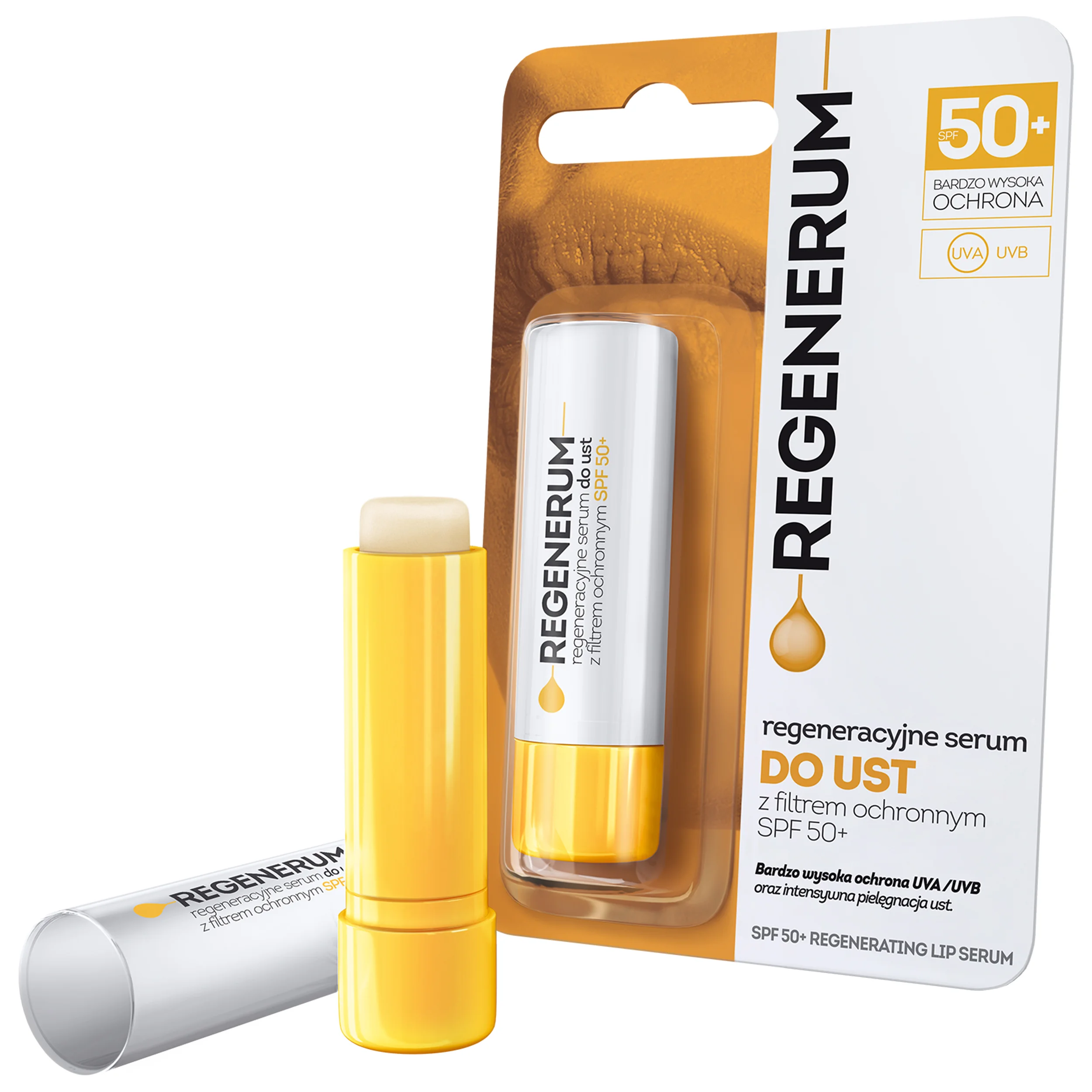 Regenerum regeneracyjne serum do ust z filtrem ochronnym SPF 50+, 5 g