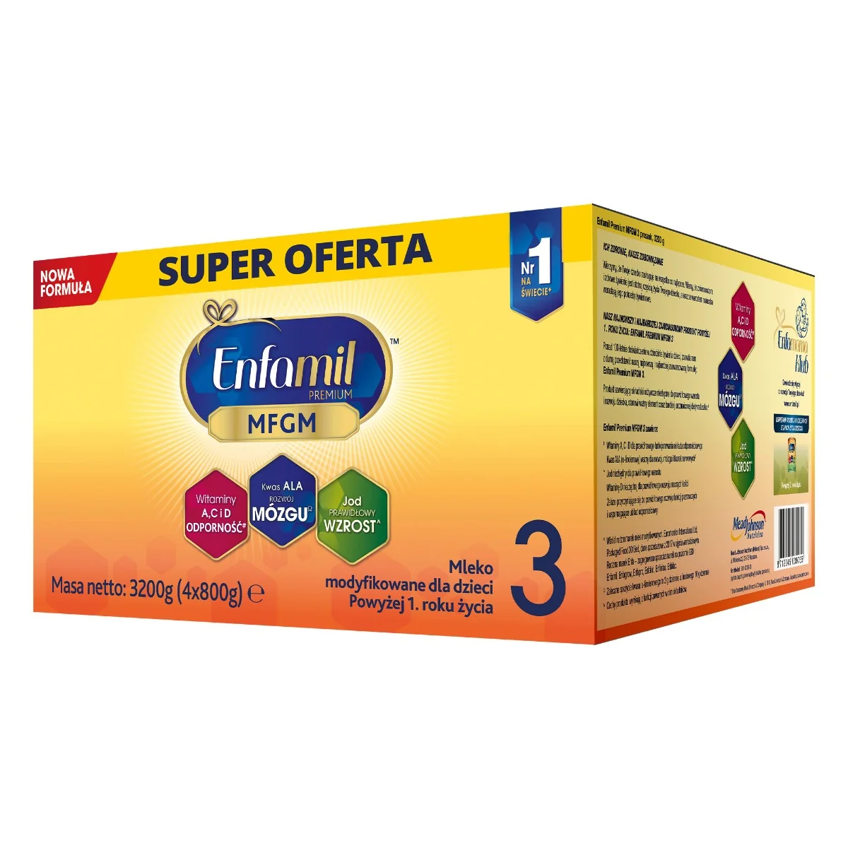 Enfamil Premium MFGM 3, mleko w proszku, 3200 g 