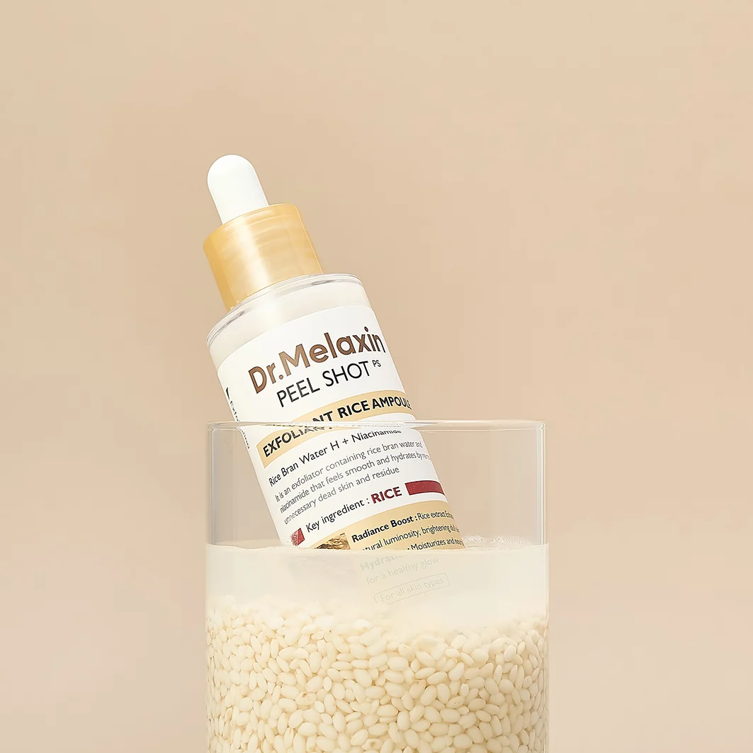 Dr.Melaxin Peel Shot Exfoliating White Rice Ampoule delikatnie złuszczający peeling z ekstraktem z białego ryżu, 80 ml