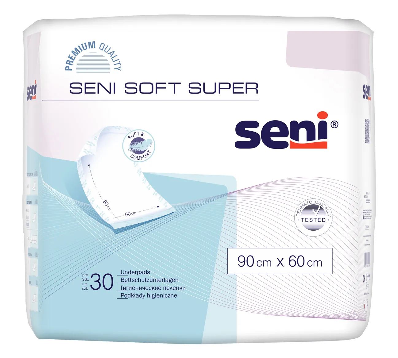 Seni Soft Super, 90x60 cm, podkłady higieniczne, 30 sztuk