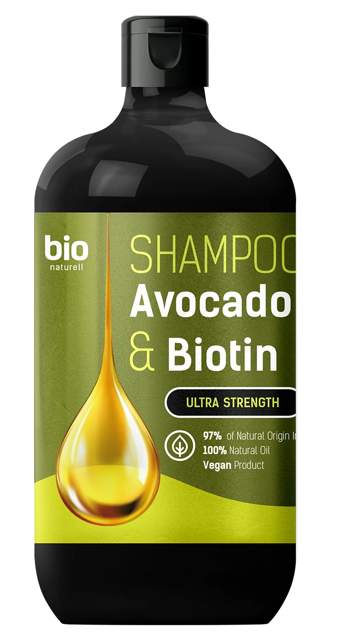 BIO Naturell wzmacniający szampon do włosów z olejem z awokado i biotyną, 946 ml