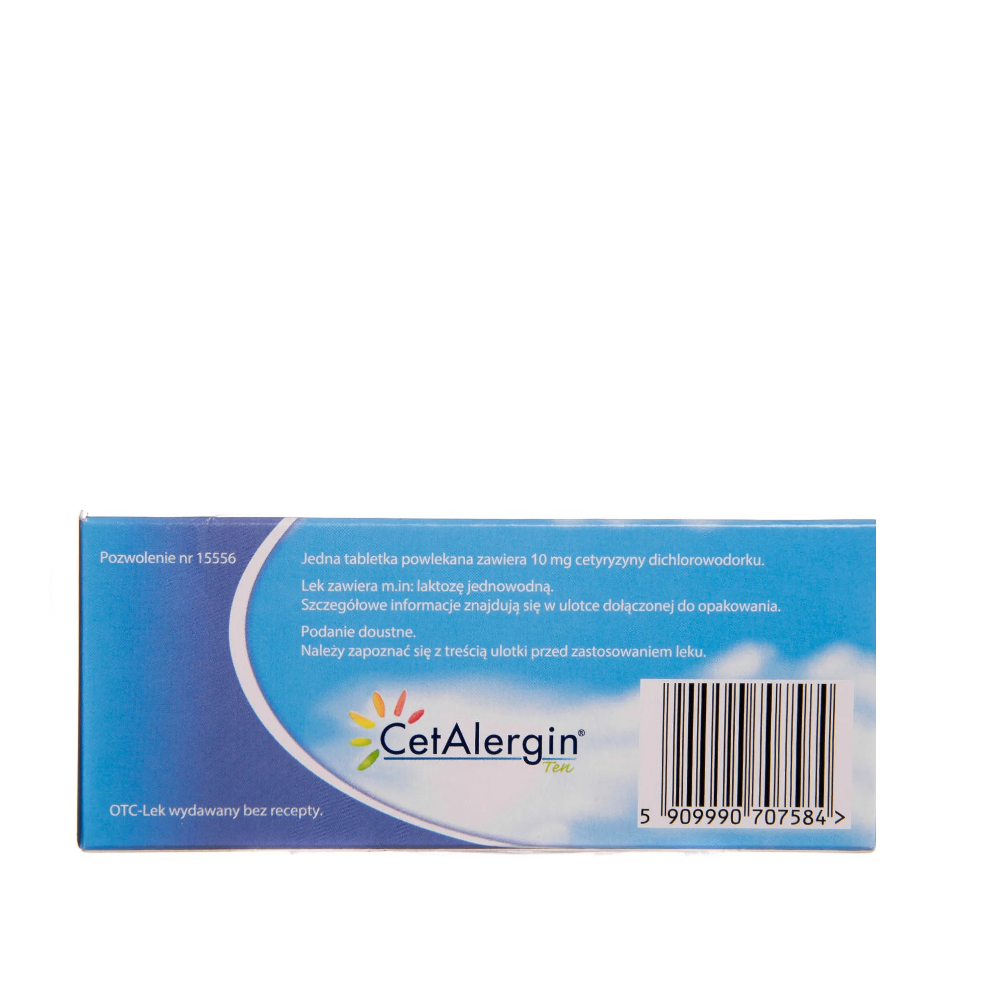CetAlergin Ten, cetirizini dihychloridum, 10 mg, tabletki powlekane 