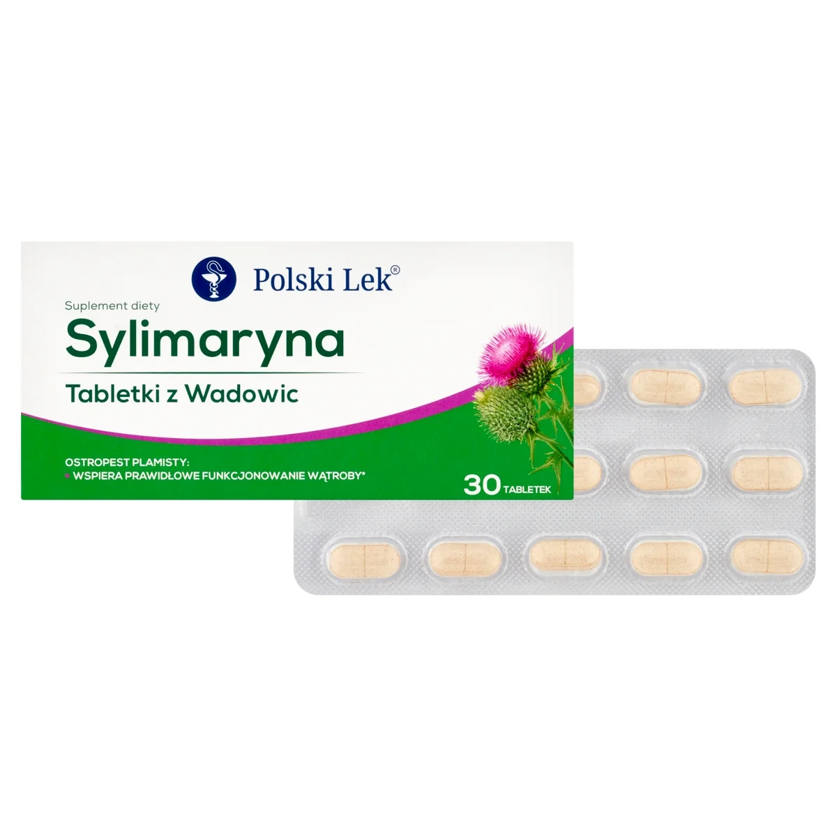 Sylimaryna tabletki z Wadowic, suplement diety, 30 tabletek