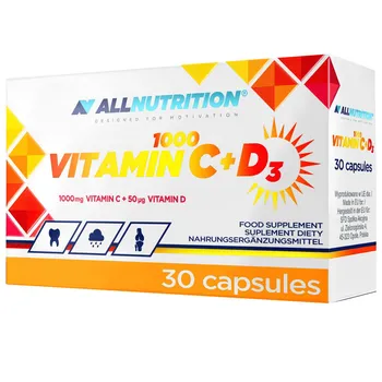 Allnutrition Vitamin C 1000 + D3, suplement diety, 30 kapsułek 