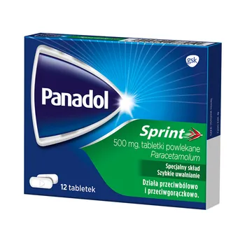 Panadol Sprint, 500 mg, 12 tabletek powlekanych 