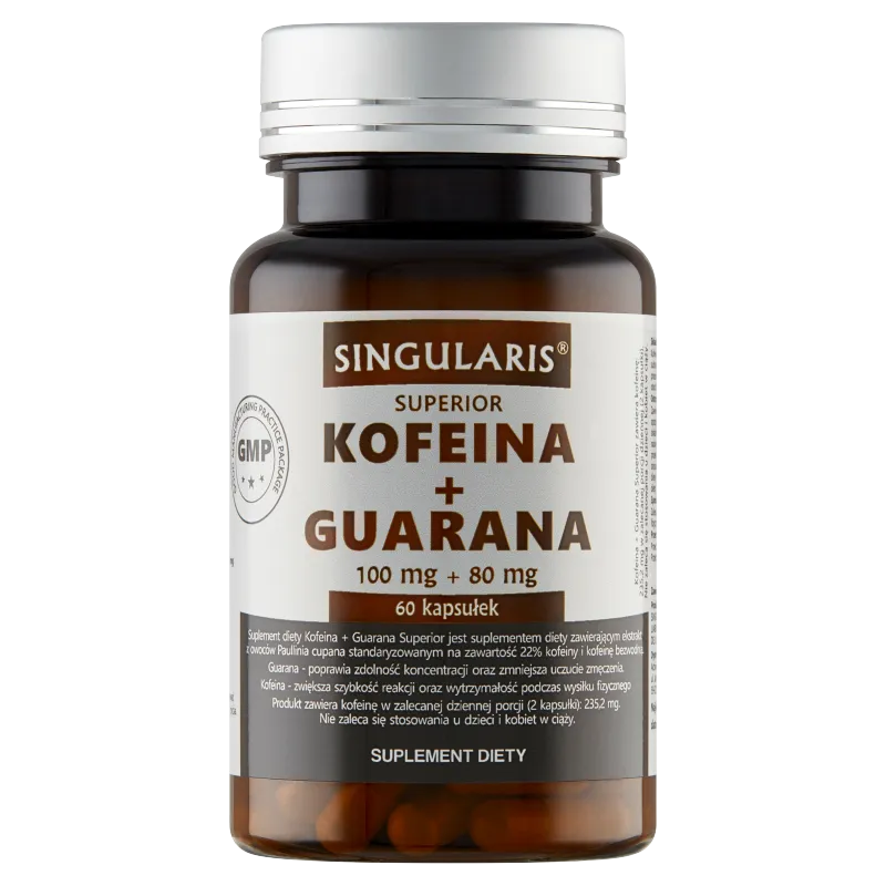 Singularis Superior Kofeina + Guarana, suplement diety, 60 kapsułek