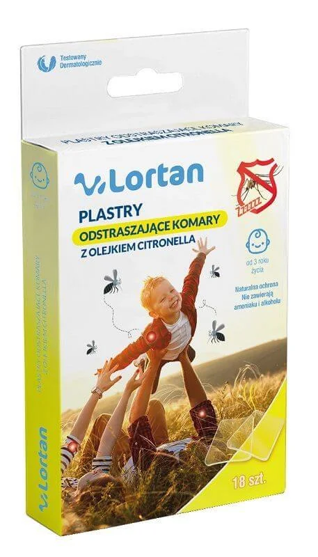 Lortan plastry odstraszające komary, 18 szt.