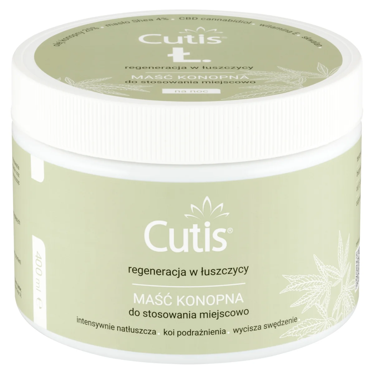 Cutis Ł-ŁUSZCZYCA maść konopna 20% + CBD, 400 ml