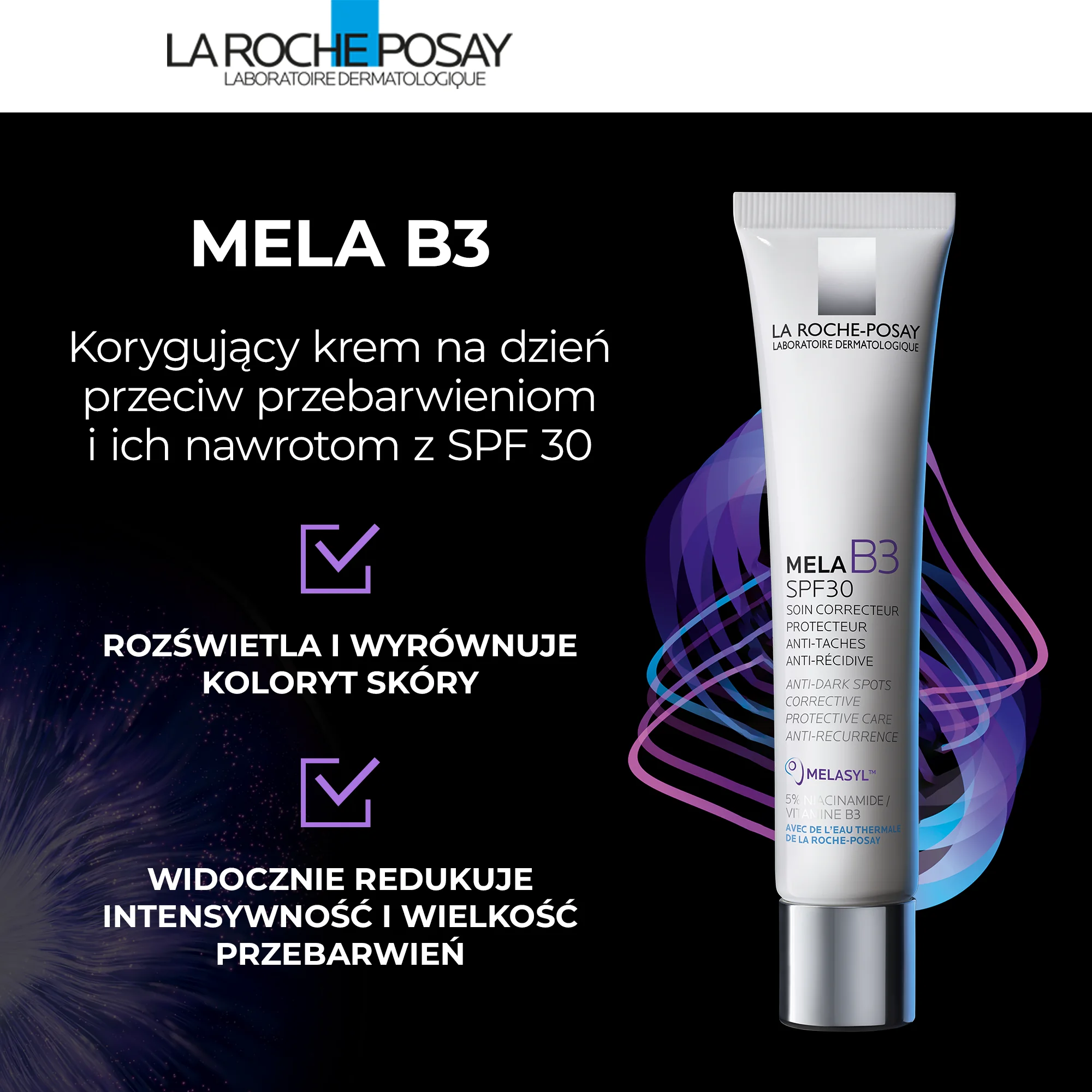 LA ROCHE-POSAY MELA B3 krem nawilżający SPF30, 40 ml