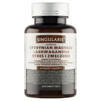Singularis Superior Cytrynian Magnezu + Ashwagandha Stres i Zmęczenie, 60 kapsułek