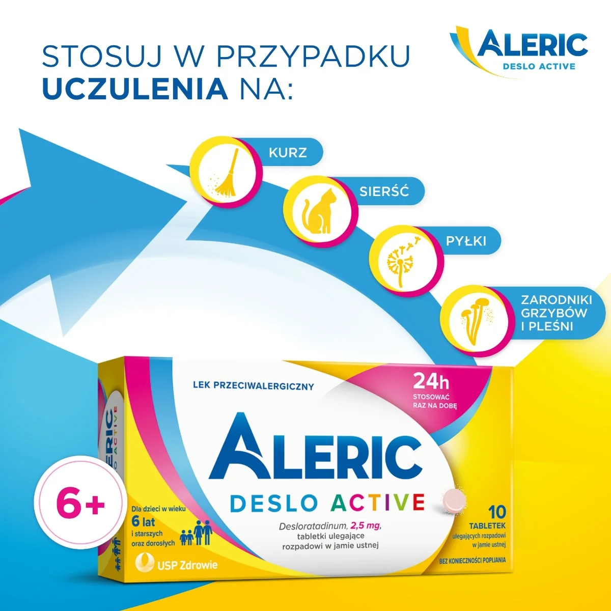 Aleric Deslo Active 2,5mg 10 tabletek ulegających rozpuszczeniu w jamie ustnej