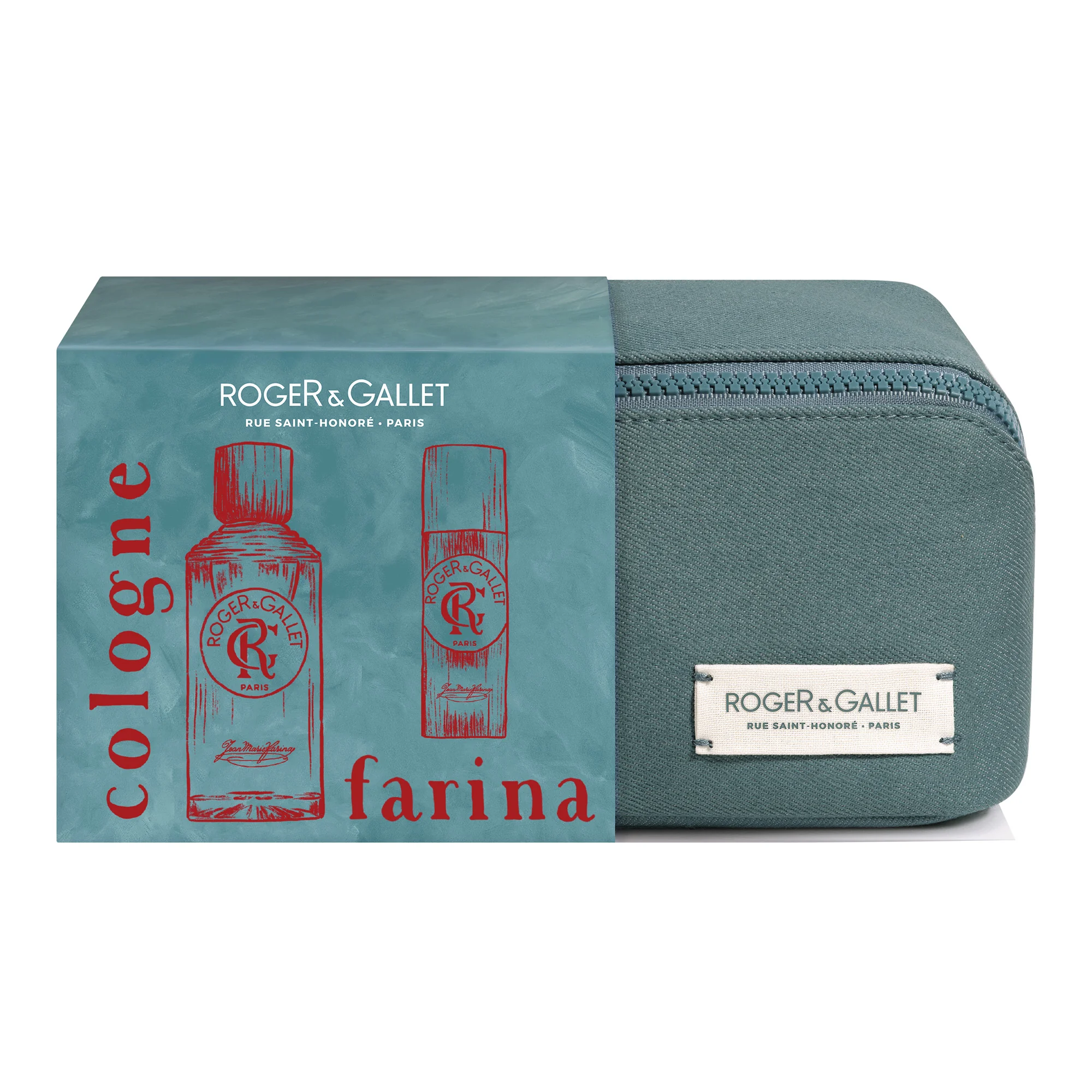 Roger & Gallet Zestaw woda Jean Marie Farina, 100 ml + dezodorant, 150 ml + kosmetyczka