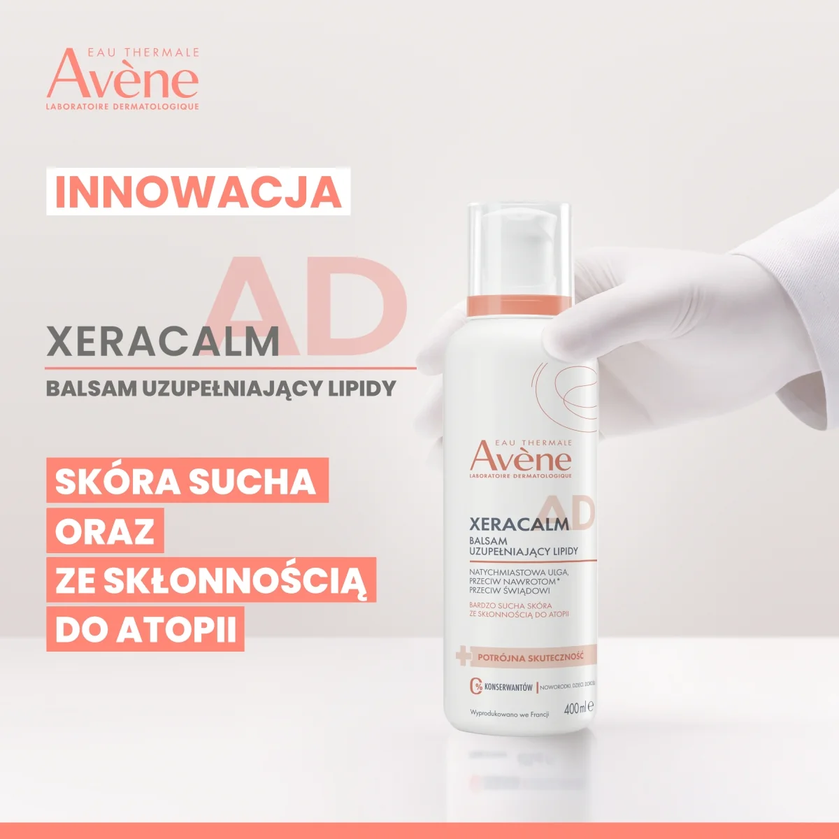 Avène XeraCalm A.D balsam uzupełniający lipidy, 400 ml
