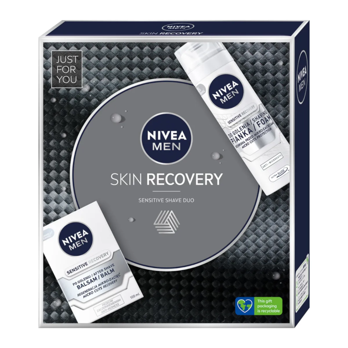 Nivea Men Skin Recovery zestaw kosmetyków dla mężczyzn, 200 ml + 100 ml