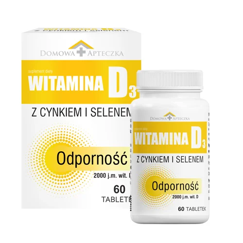 Domowa Apteczka Witamina D3 z Cynkiem i Selenem 60 tabletek