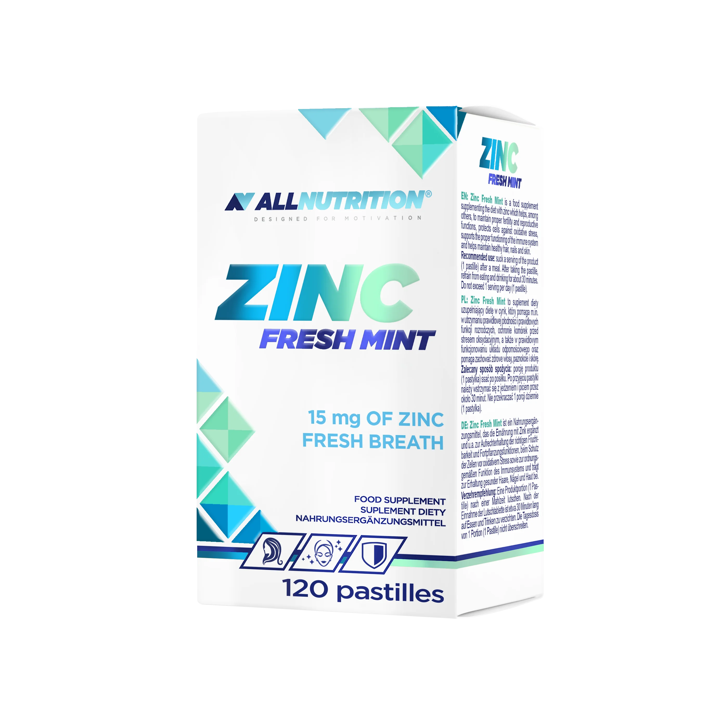 Allnutrition ZINC Fresh Mint 120 pastylek