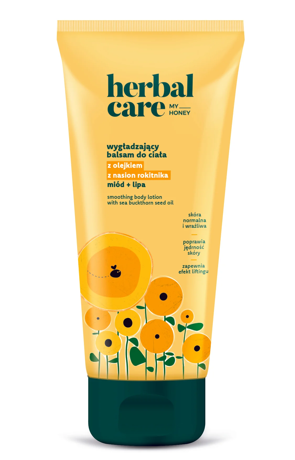 Herbal Care my honey wygładzający balsam do ciała z olejkiem z nasion rokitnika: miód + lipa, 200 ml