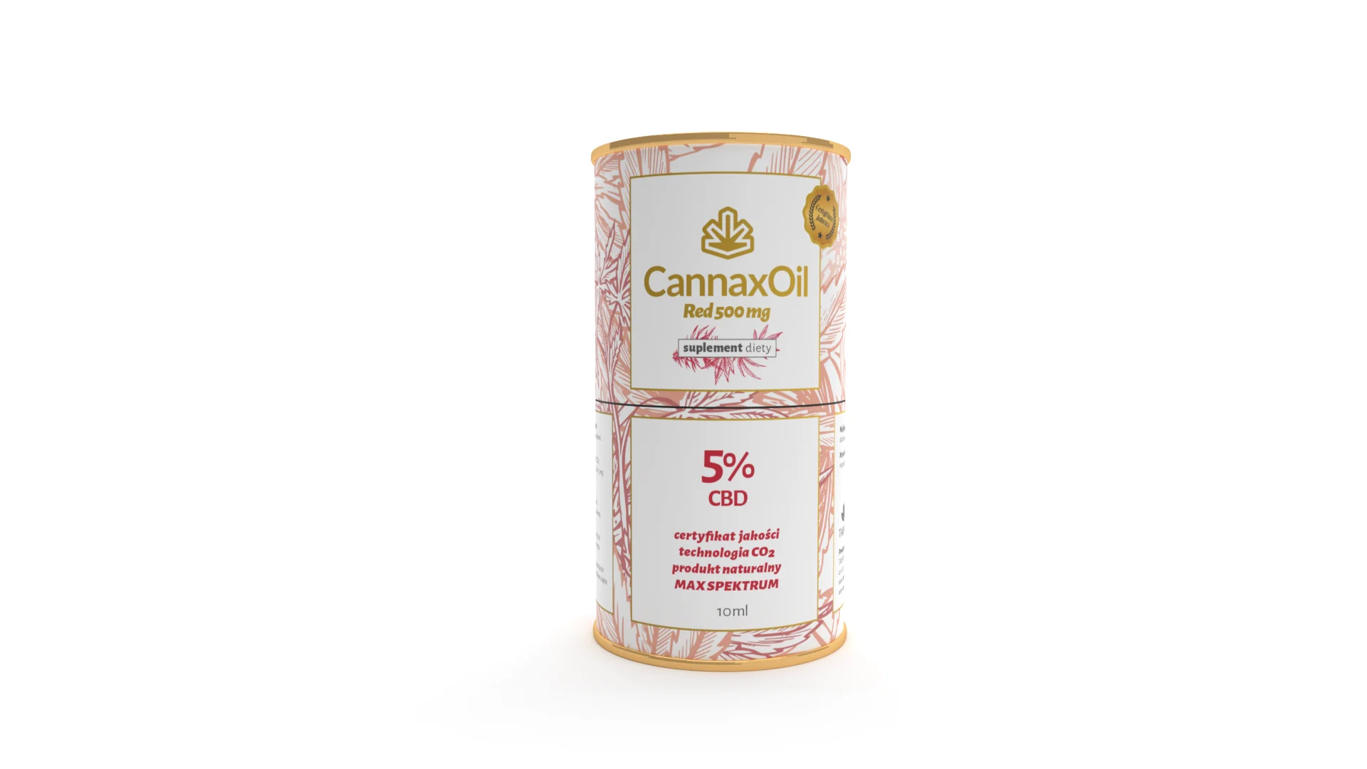 CannaxOil Red Max Spektrum 500 mg CBD olej z ekstraktem z konopi włóknistych, 10 ml