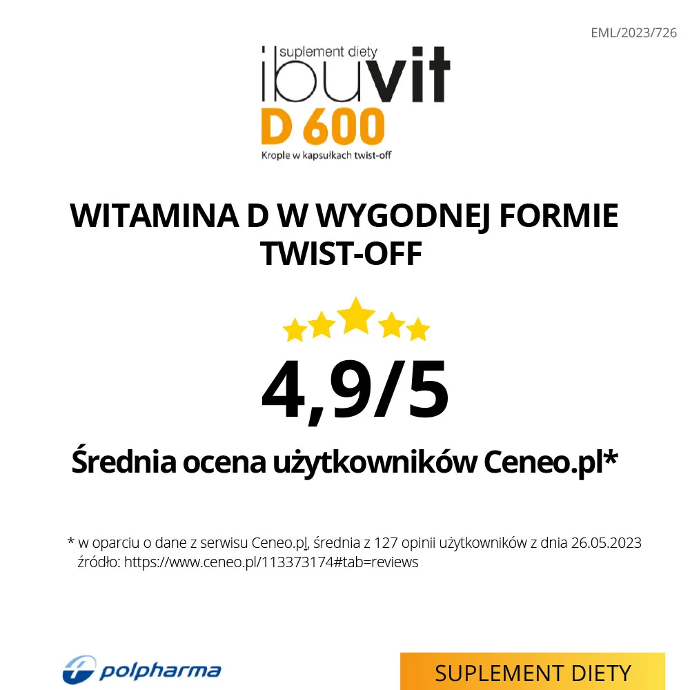 IbuVit D 600, 30 kapsułek twist-off 