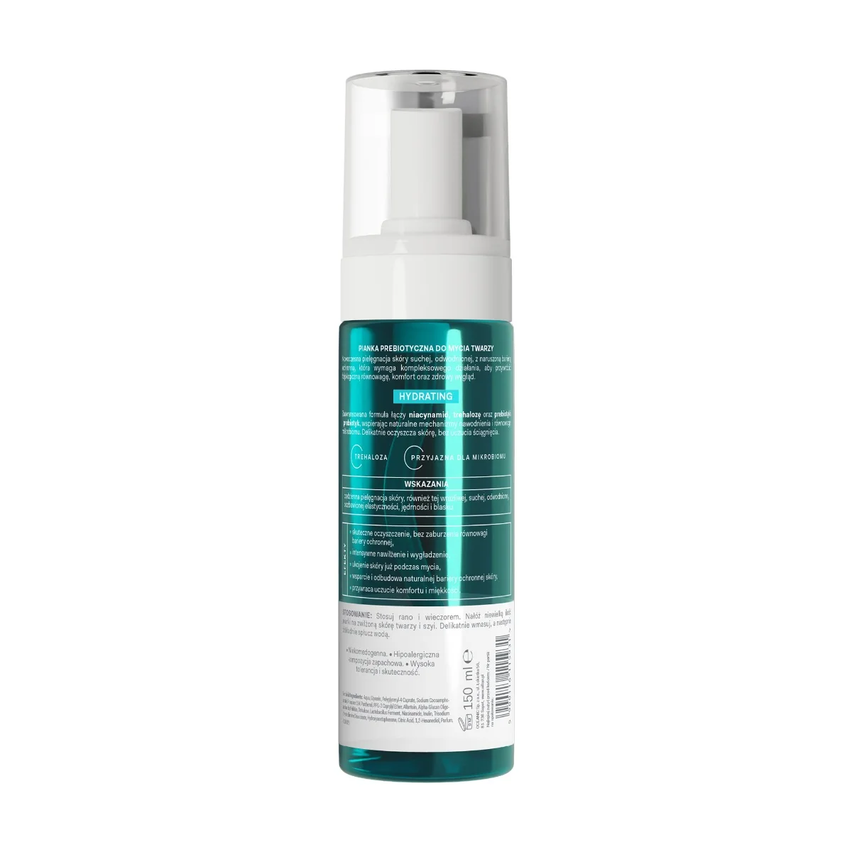 Oillan Hydrating pianka prebiotyczna do mycia twarzy, 150 ml