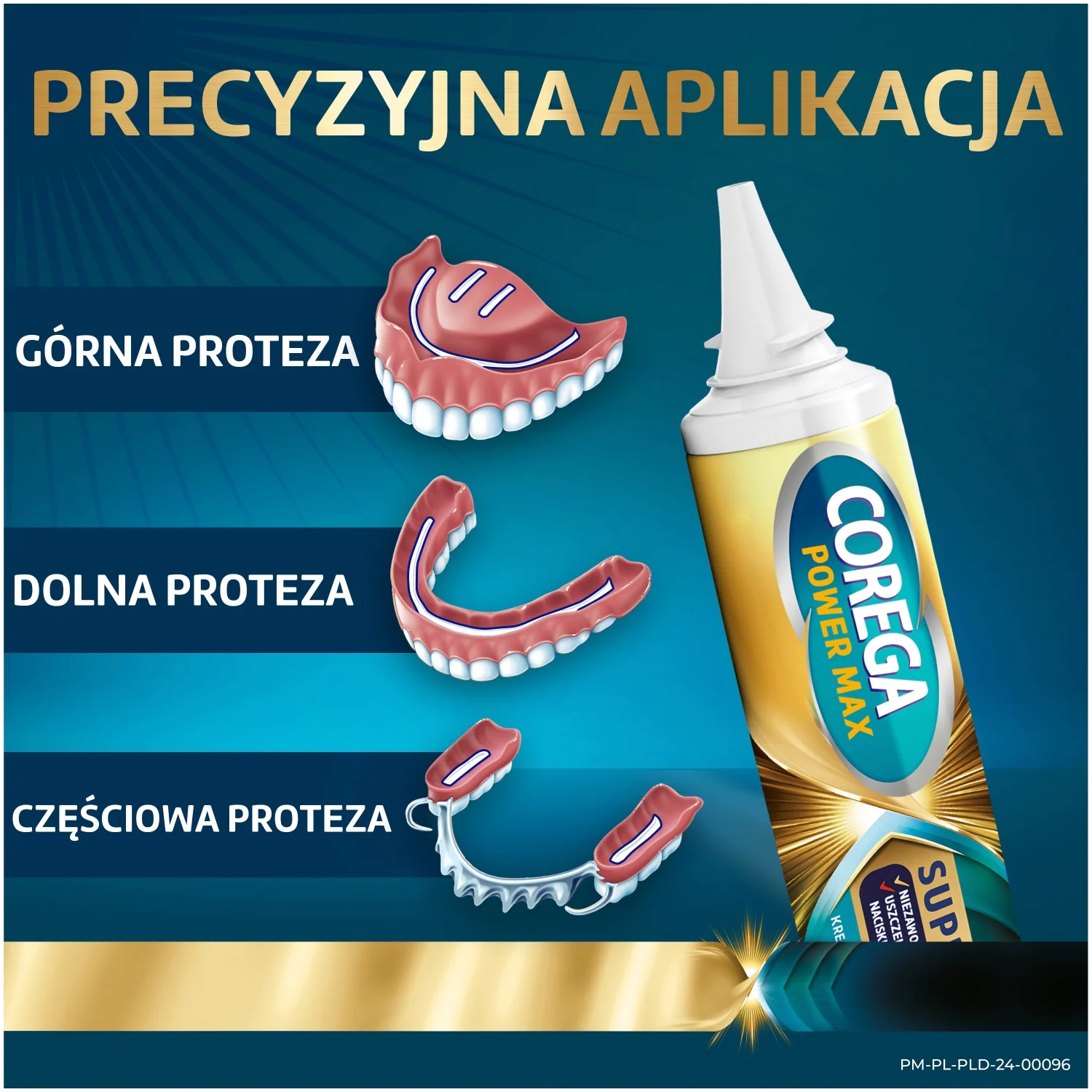 Corega Power Max Supreme All-In 1 krem mocujący do protez zębowych, smak neutralny, 40 g