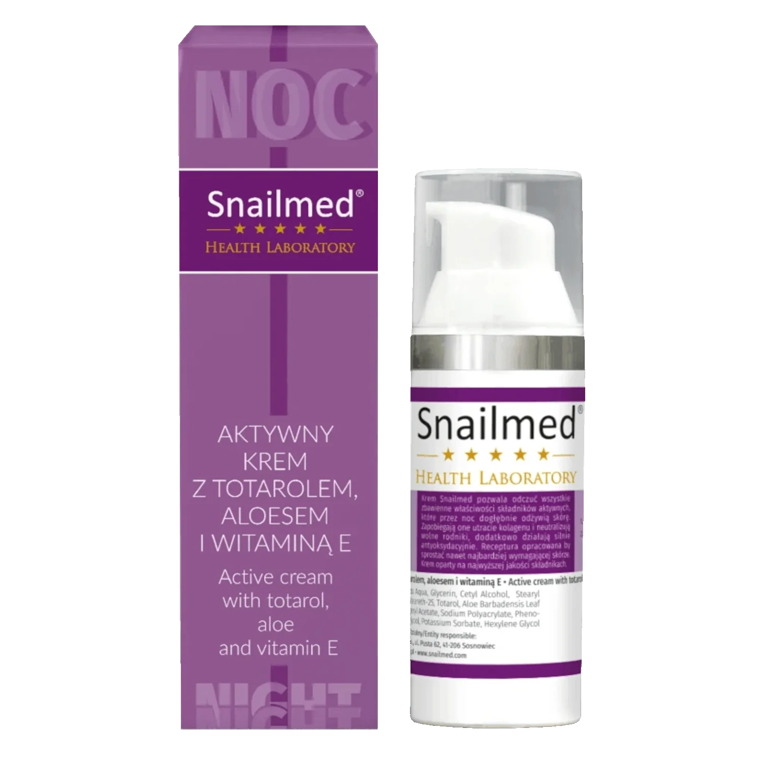 Snailmed lipoaktywny krem do twarzy na noc, 30 ml