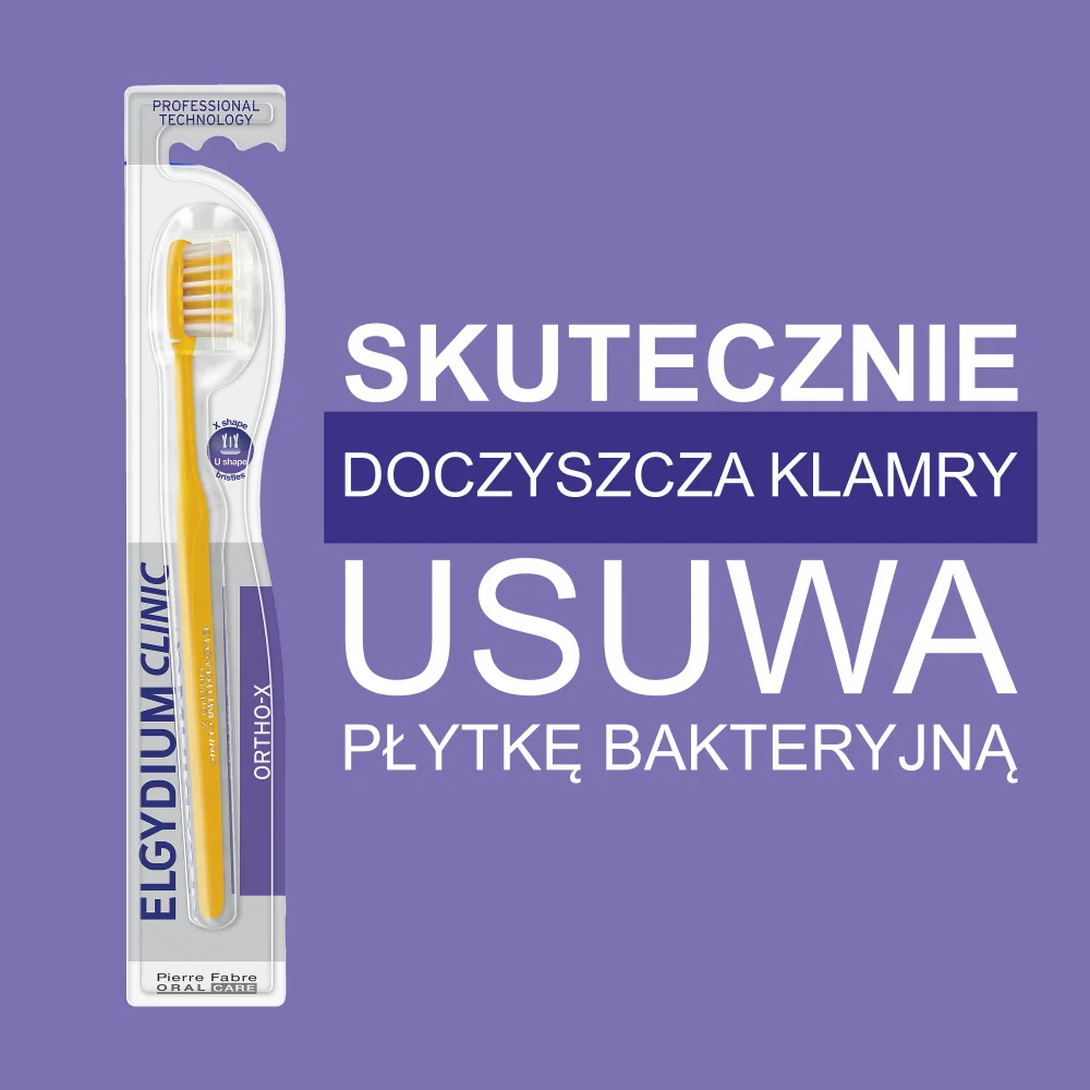 Elgydium Clinic Ortho-X ortodontyczna szczoteczka do zębów, 1 szt.