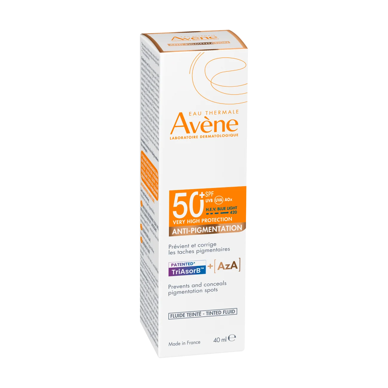 Avène Bardzo wysoka ochrona przeciwsłoneczna koloryzujący fluid przeciw przebarwieniom SPF 50+, 40 ml
