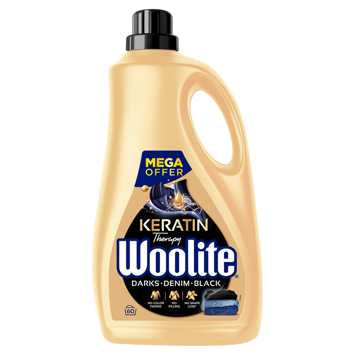 Woolite Keratin Therapy płyn do prania ciemnych kolorów, 3,6 l, 60 prań