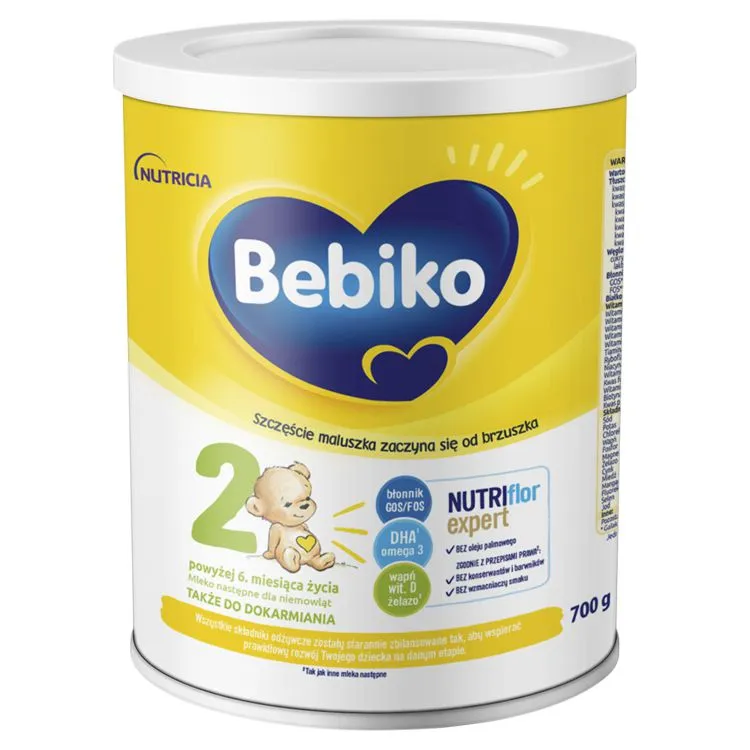 Bebiko 2 Nutriflor Expert, mleko następne dla niemowląt powyżej 6. miesiąca życia, 700 g 