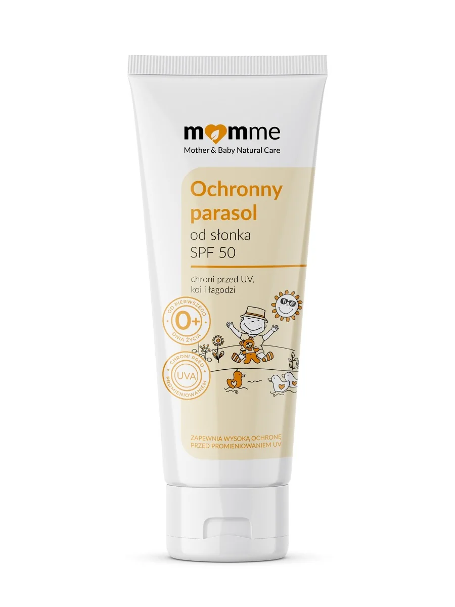 Momme Ochronny parasol od słonka krem z filtrem UV dla dzieci i niemowląt SPF 50, 50 ml