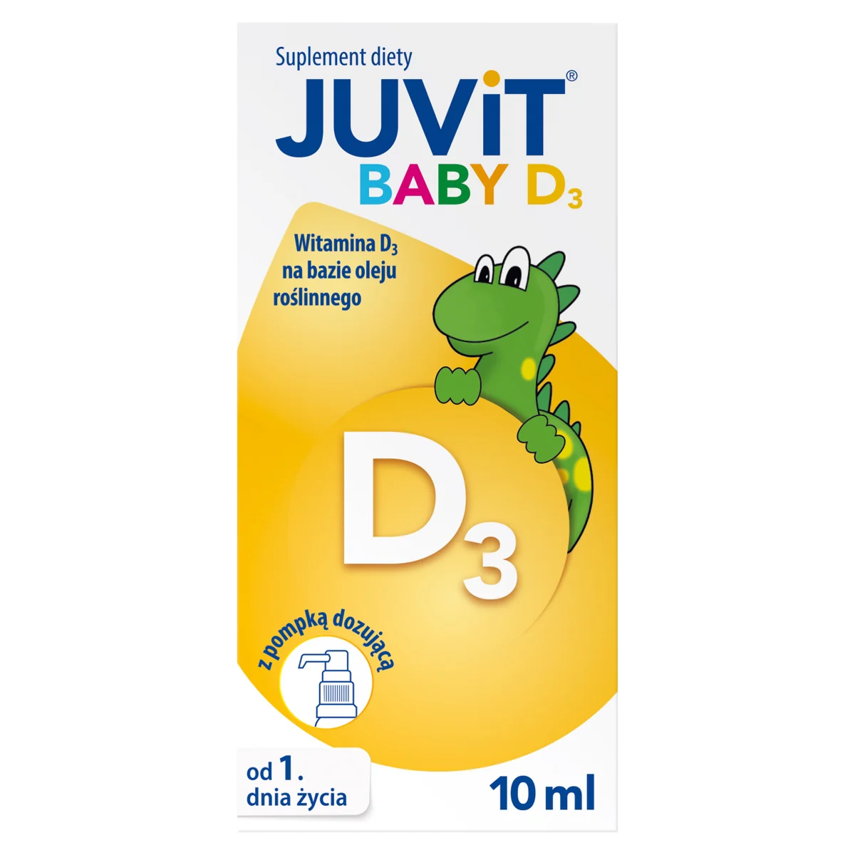 Juvi̇t Baby D3 Witamina D3 na bazie oleju roślinnego 10 ml