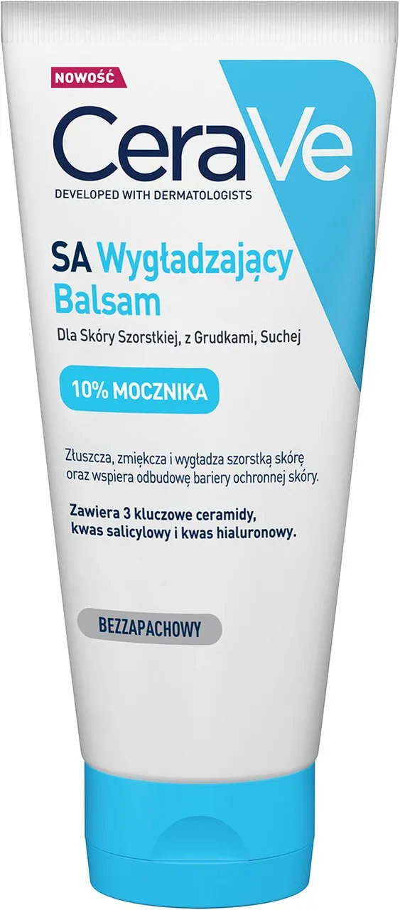 CeraVe, balsam wygładzający do twarzy i ciała, z ceramidami i mocznikiem, 177 ml 