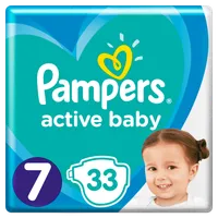 Pampers Active Baby, pieluchy, rozmiar 7, od 15 kg, 33 sztuki