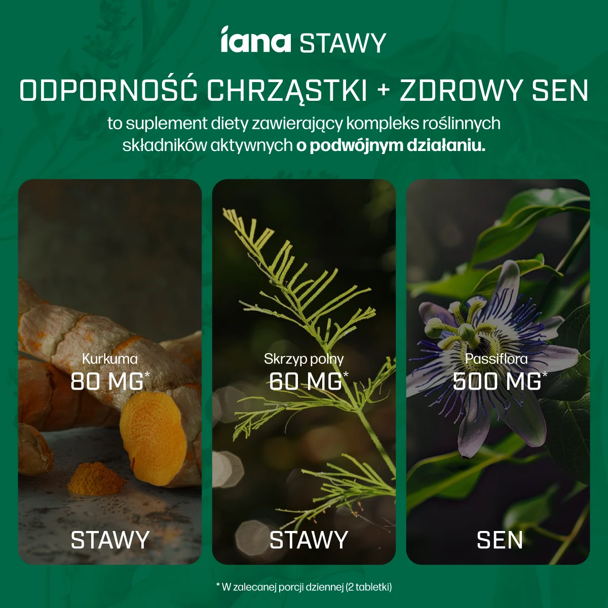 Iana Stawy Odporność Chrząstki + Zdrowy Sen 60 tabletek