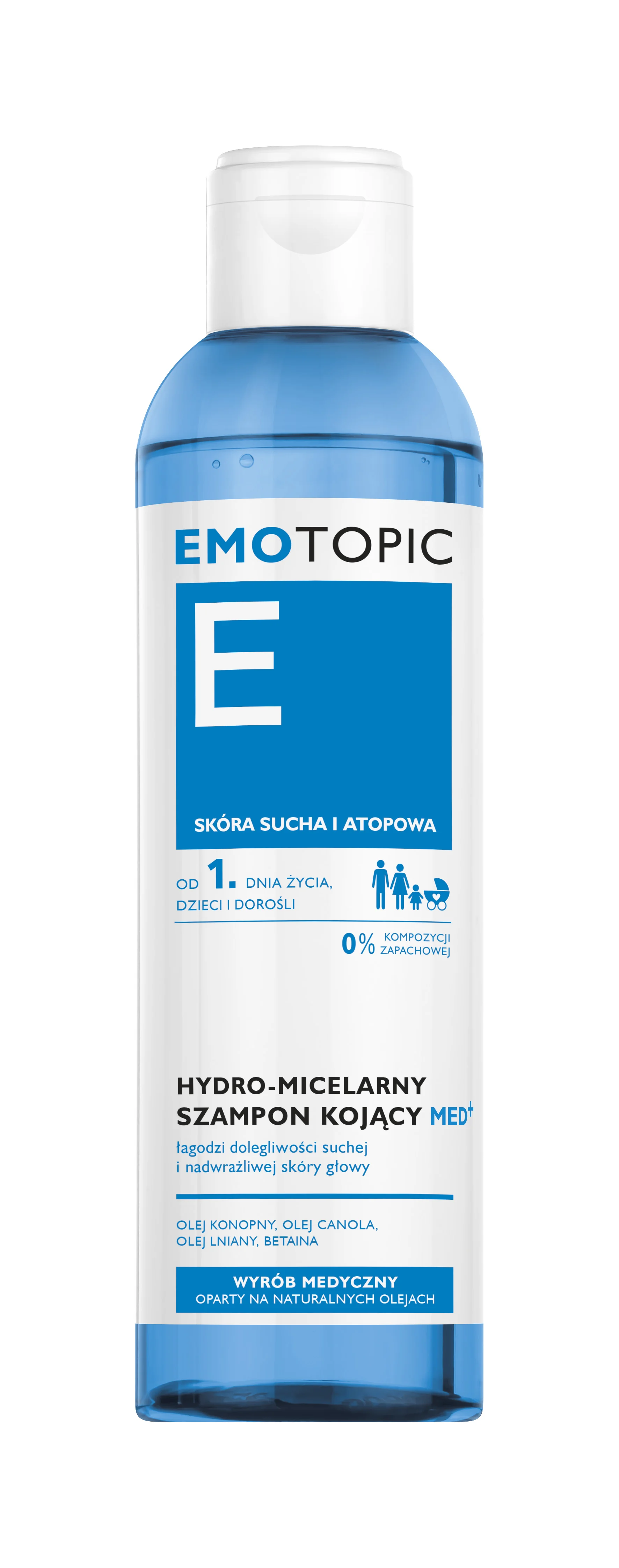 Emotopic Med+ hydro-micelarny szampon kojący, 250 ml