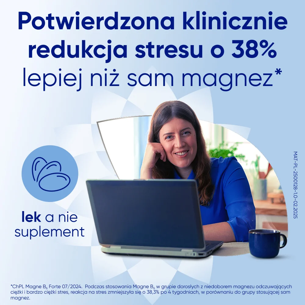 Magne B6 Forte 100 mg + 10 mg, 180 tabletek powlekanych