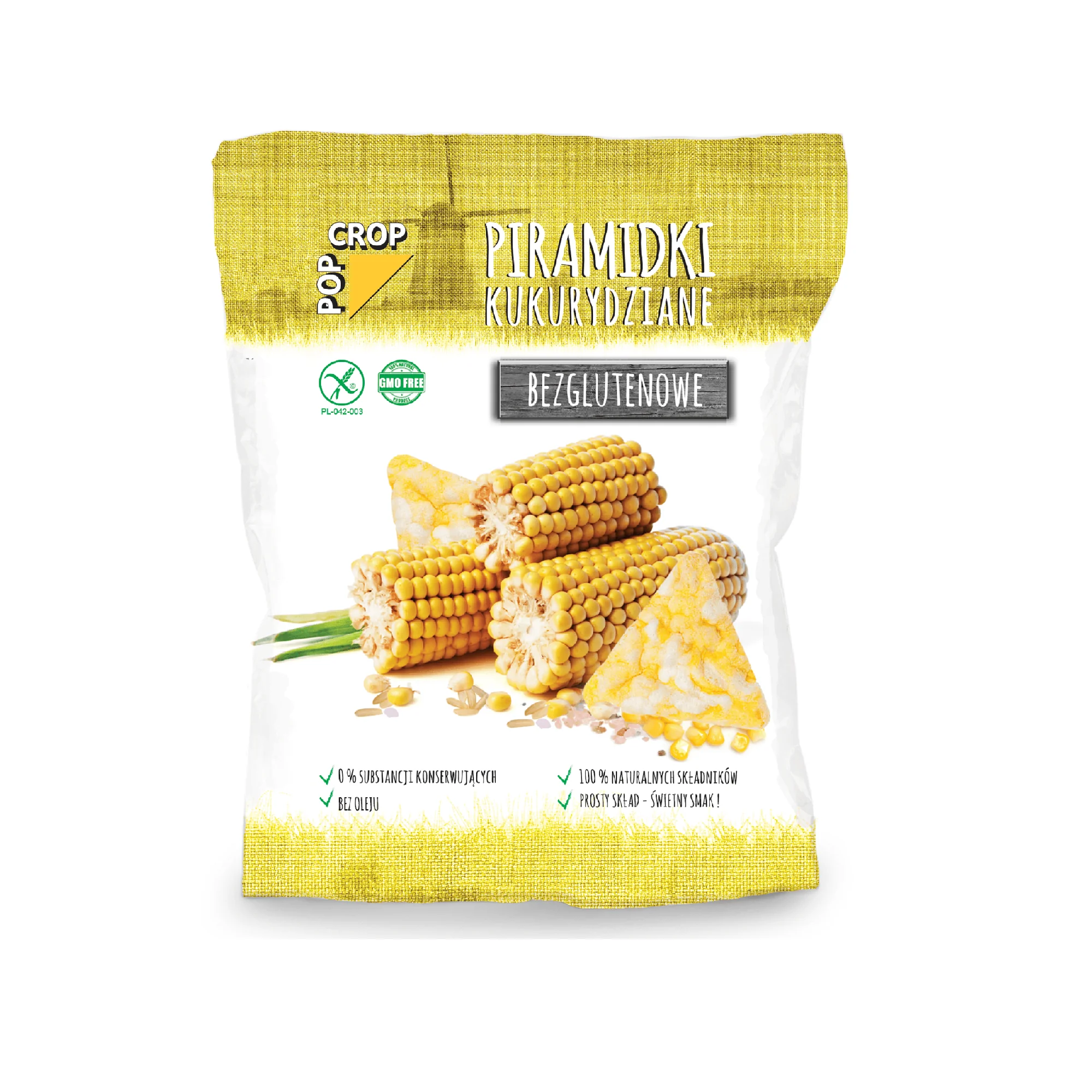 PopCrop piramidki kukurydziane bezglutenowe, 80 g