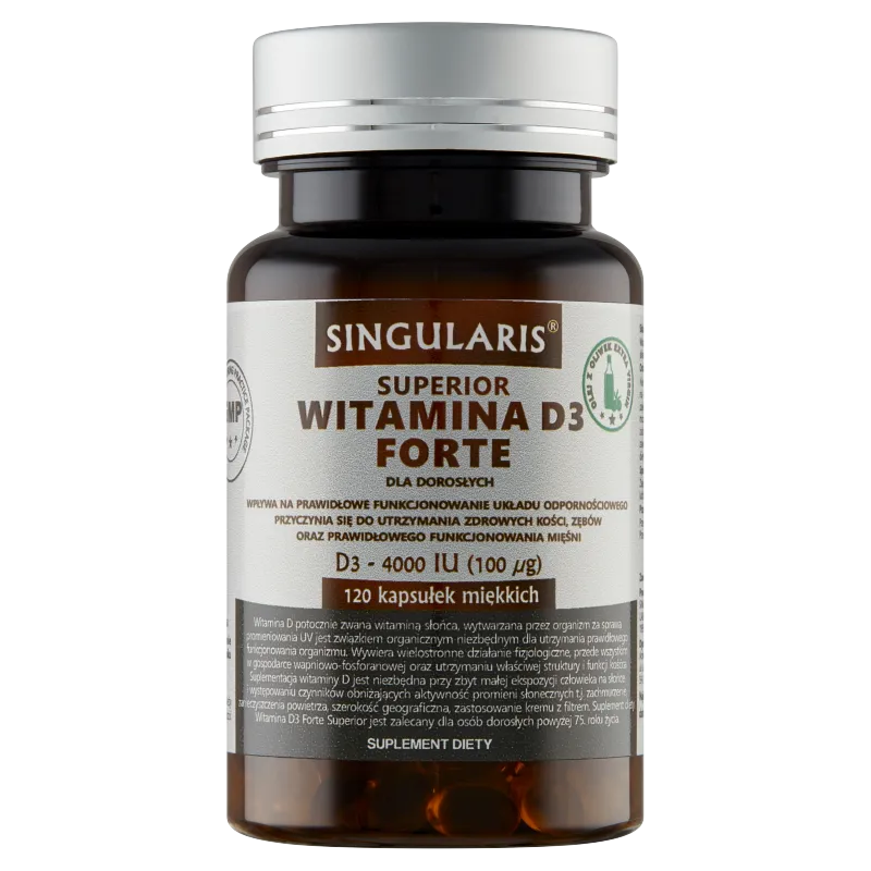 Singularis Superior Witamina D3 Forte 4000 IU, suplement diety, 120 kapsułek