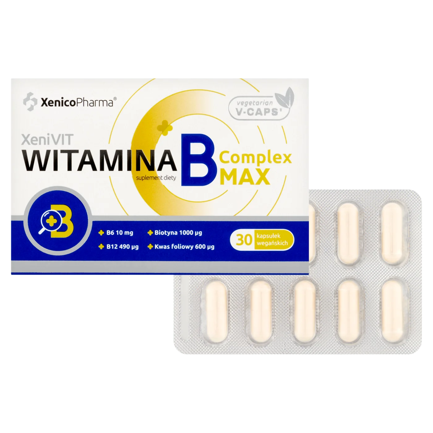 Witamina B Complex MAX suplement diety, 30 kapsułek