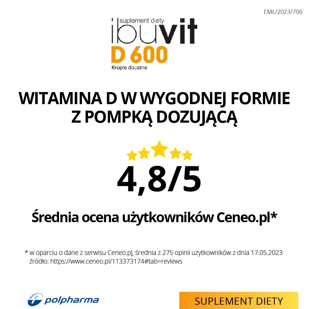 Ibuvit D 600 butelka z pompką, 10 ml