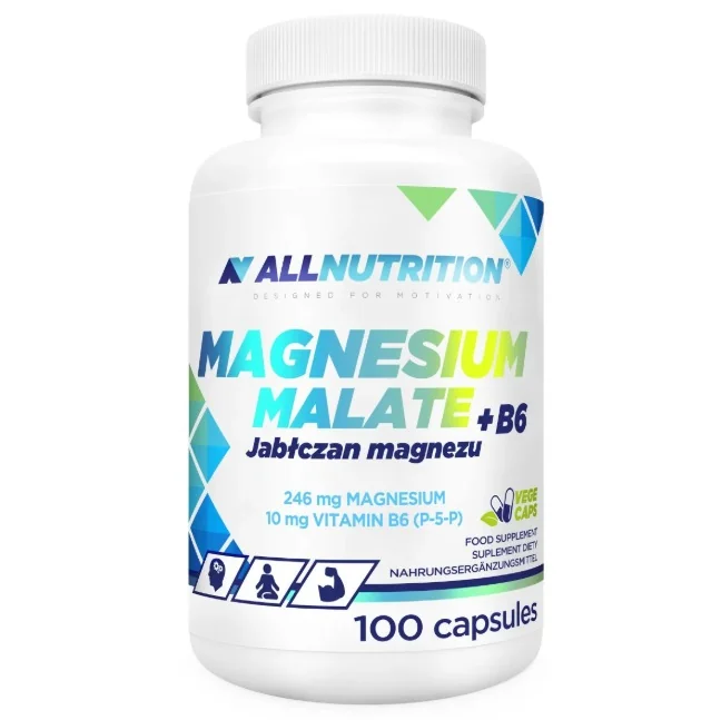 ALLNUTRITION Magnesium Malate + B6 Jabłczan magnezu 100 kapsułek