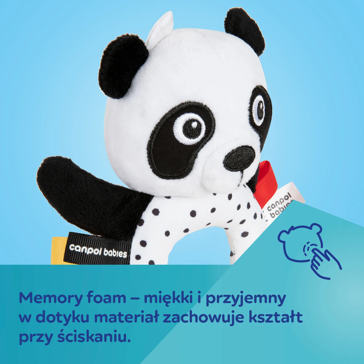 Canpol Babies BabiesBoo sensoryczna zabawka z gryzakiem i grzechotką 1 sztuka