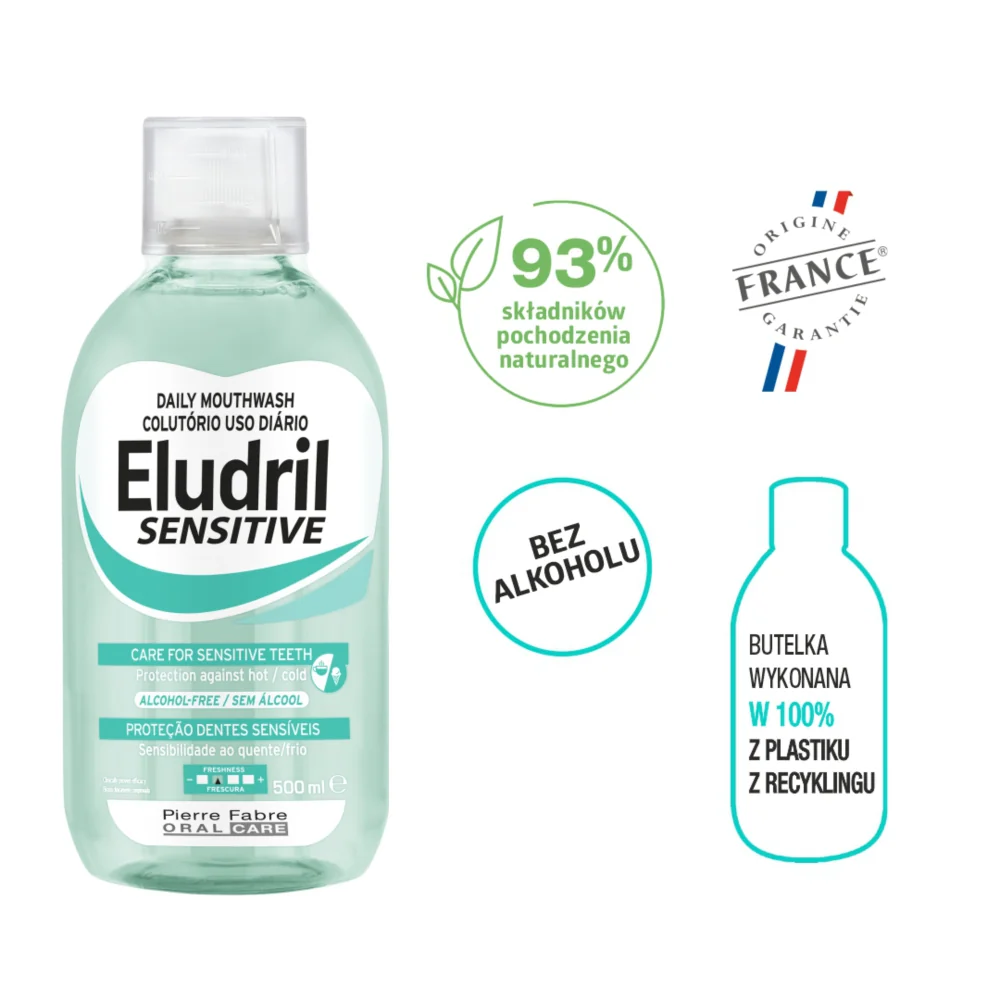 Eludril Sensitive płyn do płukania jamy ustnej, 500 ml