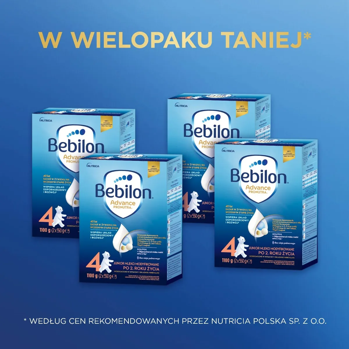 Bebilon 4 Pronutra Advance, mleko modyfikowane od 2. roku życia, 1100 g 