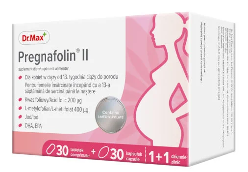 Pregnafolin II Dr. Max 30 tabletek + 30 kapsułek Pregnafolin II Dr. Max 30 tabletek + 30 kapsułek