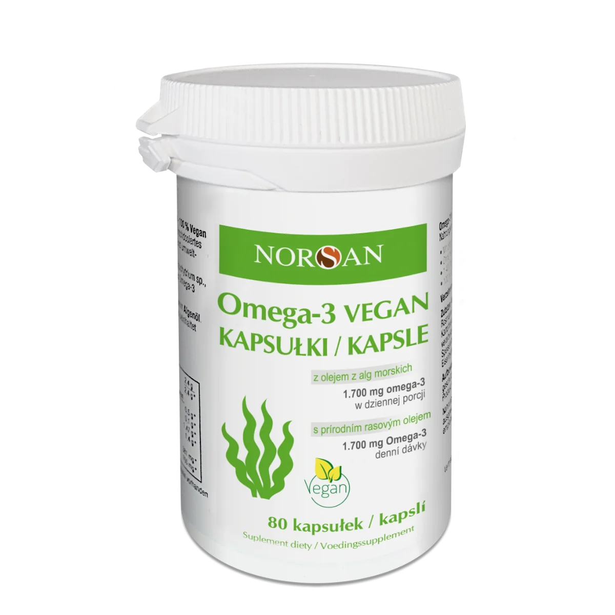 Norsan Omega-3 Vegan Kapsułki 80 kapsułek